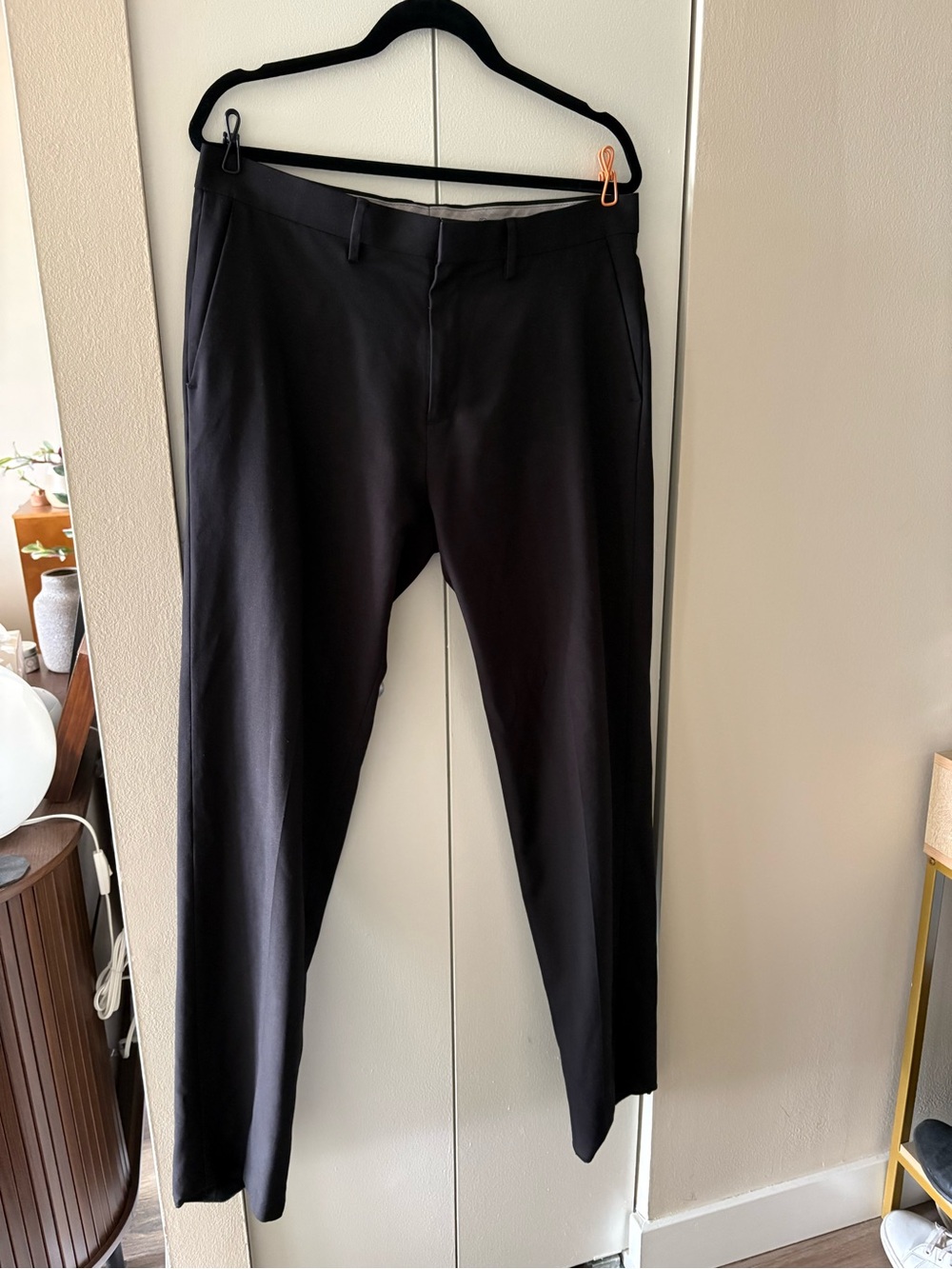 Haggar Black Men's Dress Pants - Modern Straight Leg